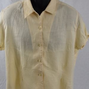 WOMENS RALPH LAUREN LINEN BLOUSE SIZE 16